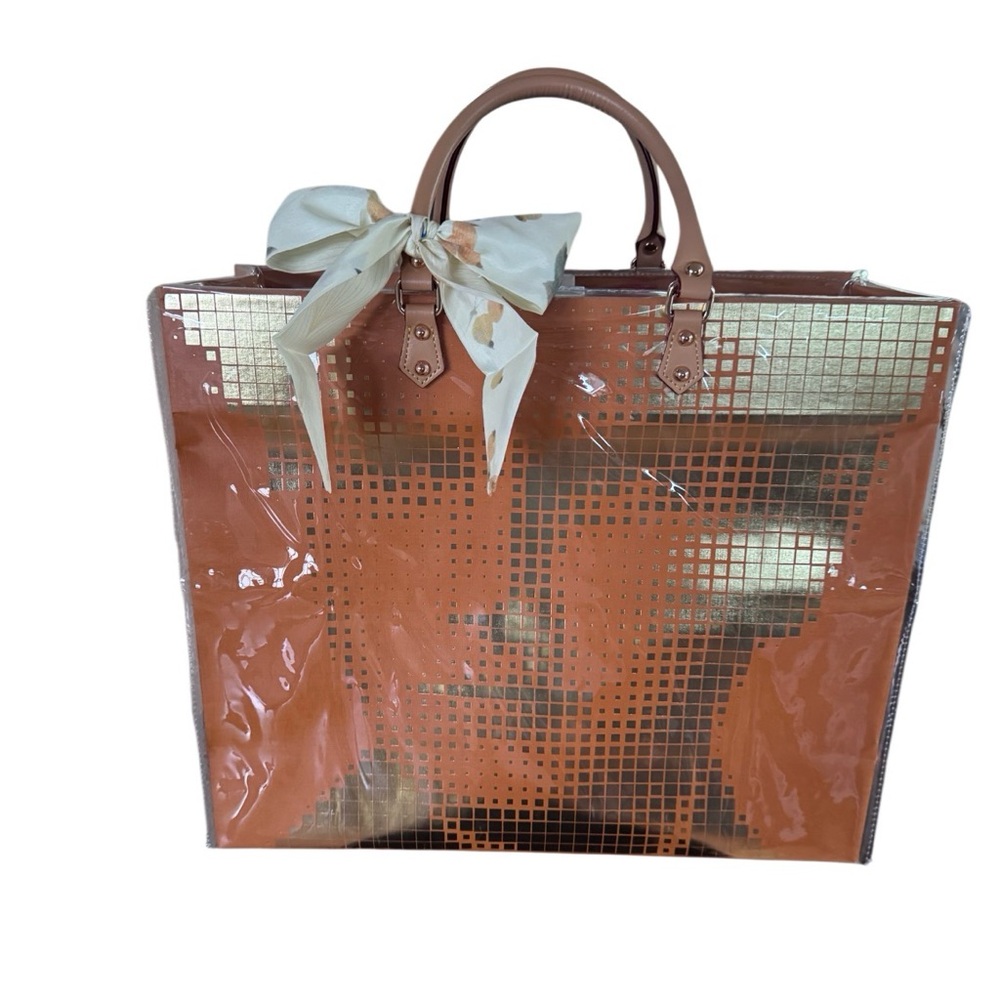 OOAK Upcycled Louis Vuitton Metallic Gold Tote – Handcrafted Statement Bag